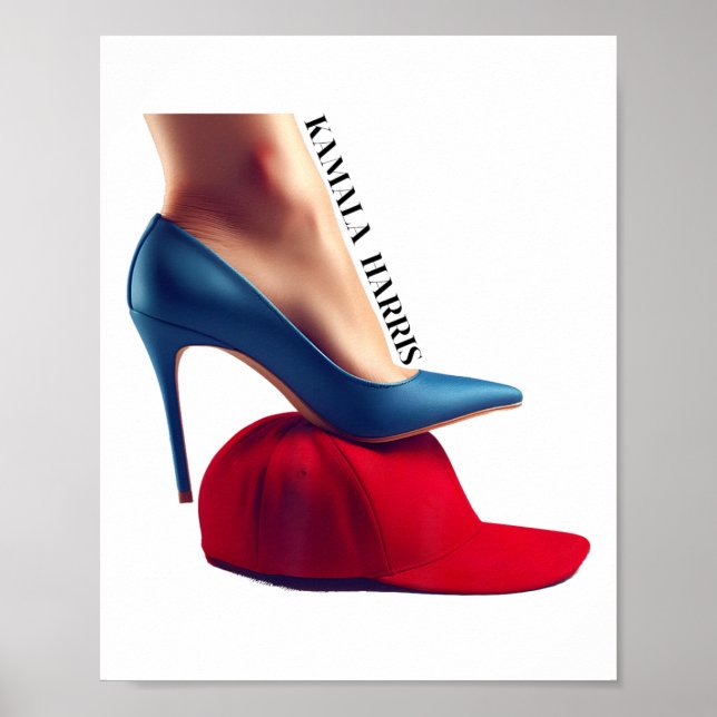 Kalama Harris 2024 Retro Comma La Red Hat Anti Tru Poster (Front)