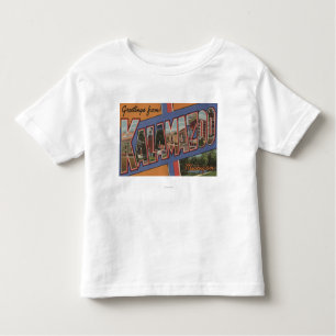 Kalamazoo, Michigan - Large Letter Scenes Toddler T-shirt