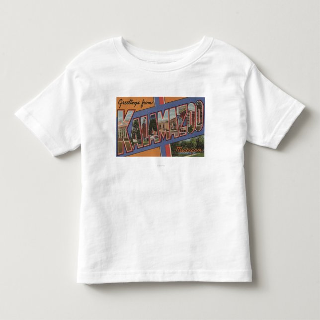 Kalamazoo, Michigan - Large Letter Scenes Toddler T-shirt (Front)