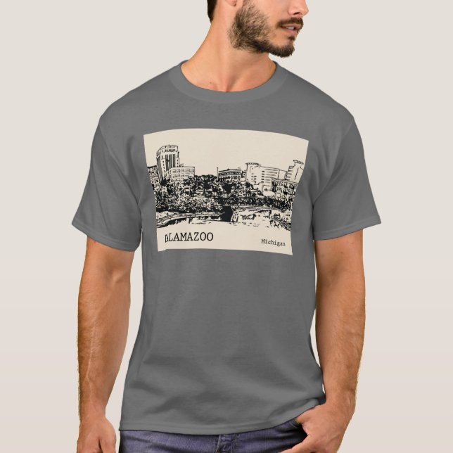 Kalamazoo Michigan Oversized T-Shirt (Front)