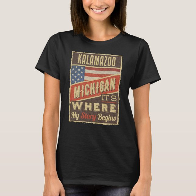 Kalamazoo Michigan T-Shirt (Front)