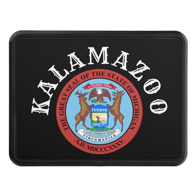 Kalamazoo, Michigan T-Shirt Hitch Cover (Front)