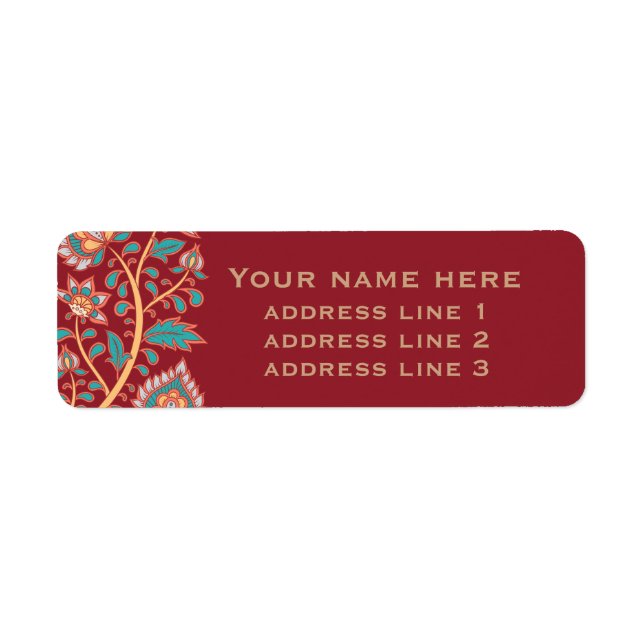 Kalamkari Return Address Label (Front)