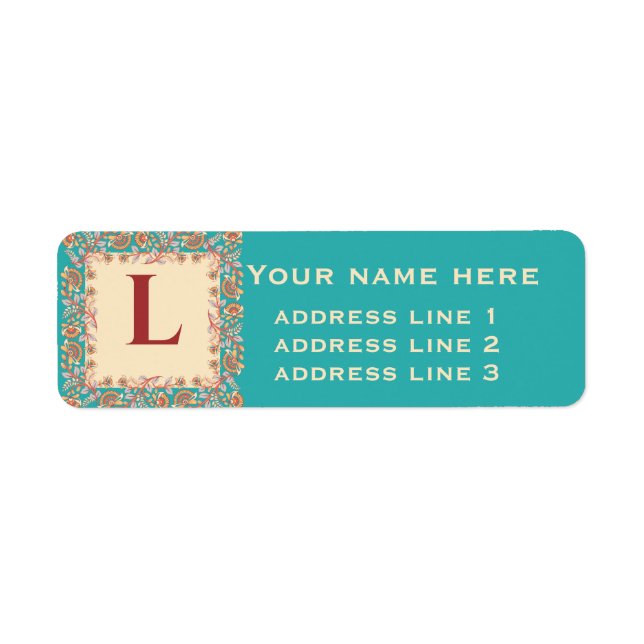 Kalamkari Return Address Label (Front)