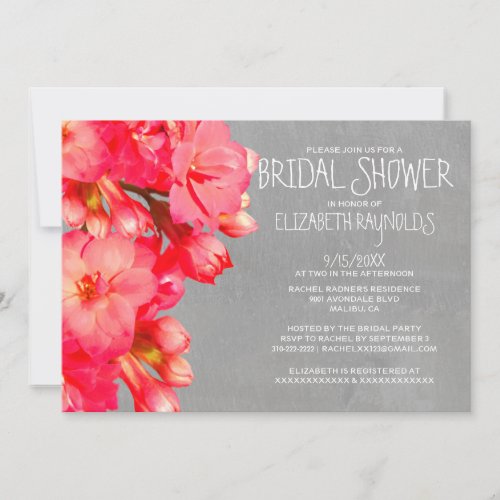 Kalanchoe Bridal Shower Invitations
