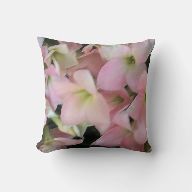 Kalanchoe Flowers Throw Pillow (Front)
