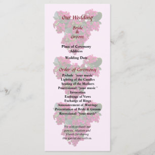 Kalanchoe Heart Wedding Program