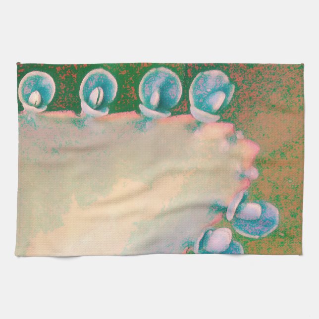 Kalanchoe Plant Abstract Towel (Horizontal)