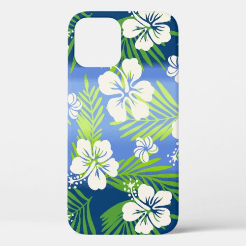 Kalani Tie Dye Blend Tropical Hibiscus _ Blue Case