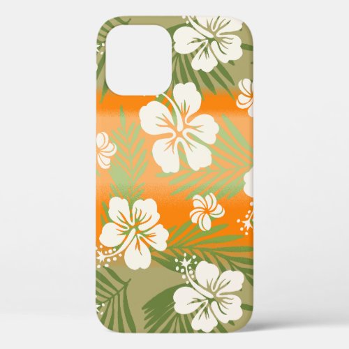 Kalani Tie Dye Blend Tropical Hibiscus _ Orange Ca iPhone 12 Pro Case