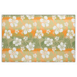 Kalani Tie Dye Blend Tropical Hibiscus - Orange Fabric