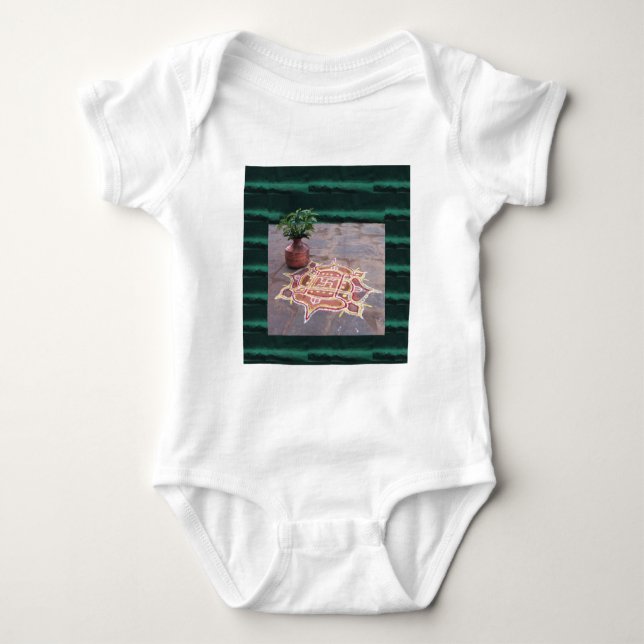 Kalas Vase swastika rangoli indian wedding Symbols Baby Bodysuit (Front)