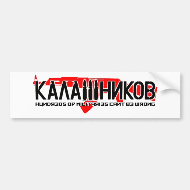 Kalashnikov Ak-47 Bumper Sticker (Front)