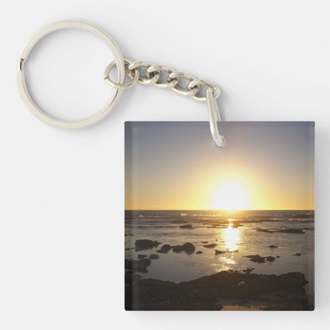 Kalbarri Beach Sunset Acrylic Key Ring (Front)