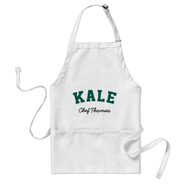 Kale Funny Vegan Style Adult Apron (Front)
