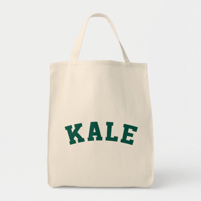 Kale Funny Vegan Style Tote Bag (Front)
