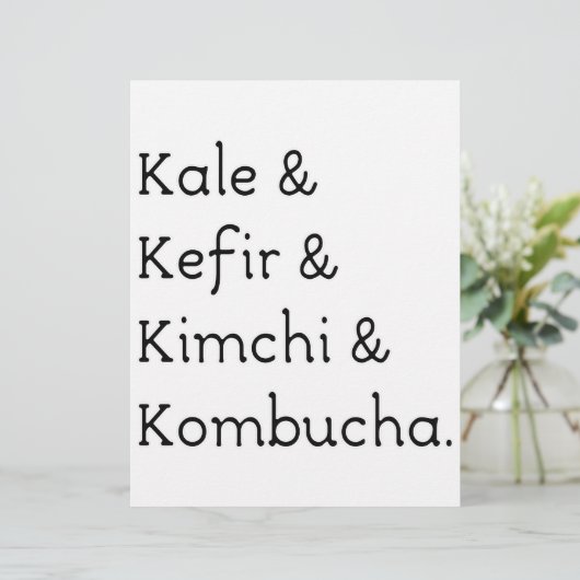 Kale Kefir Kimchi Kombucha (Standing Front)