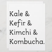 Kale Kefir Kimchi Kombucha (Front/Back)