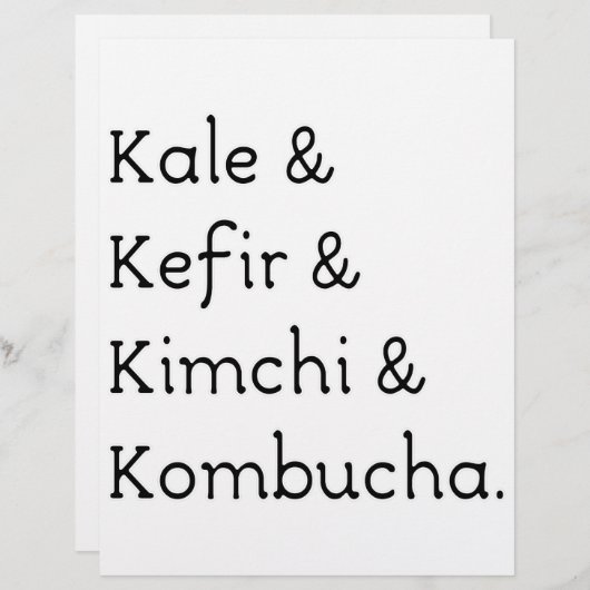 Kale Kefir Kimchi Kombucha (Front/Back)