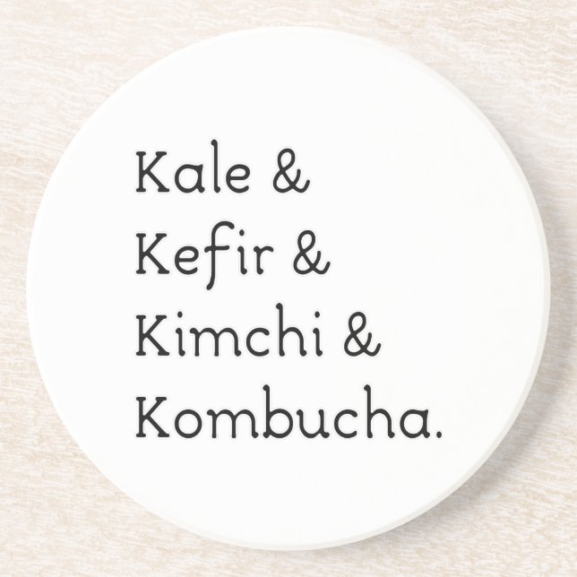 Kale Kefir Kimchi Kombucha Coaster (Front)