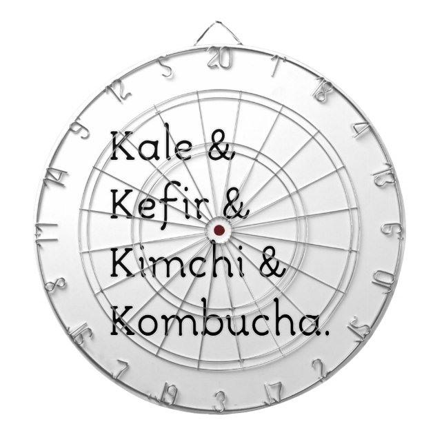 Kale Kefir Kimchi Kombucha Dartboard (Front)