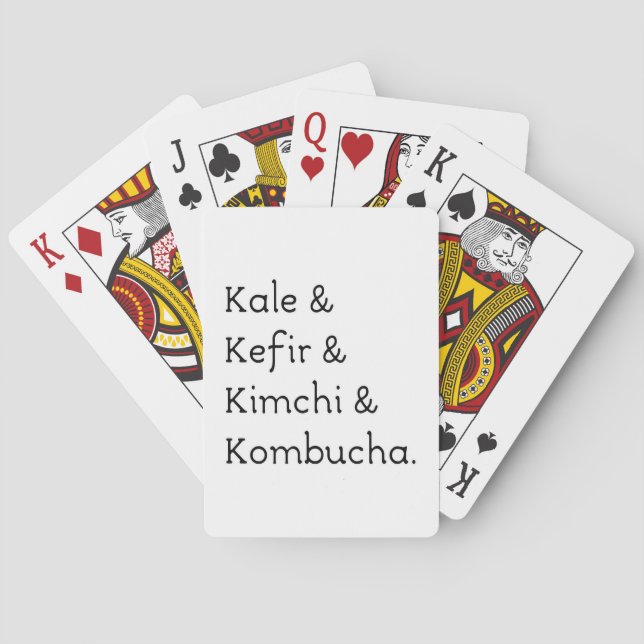 Kale Kefir Kimchi Kombucha Poker Cards (Back)
