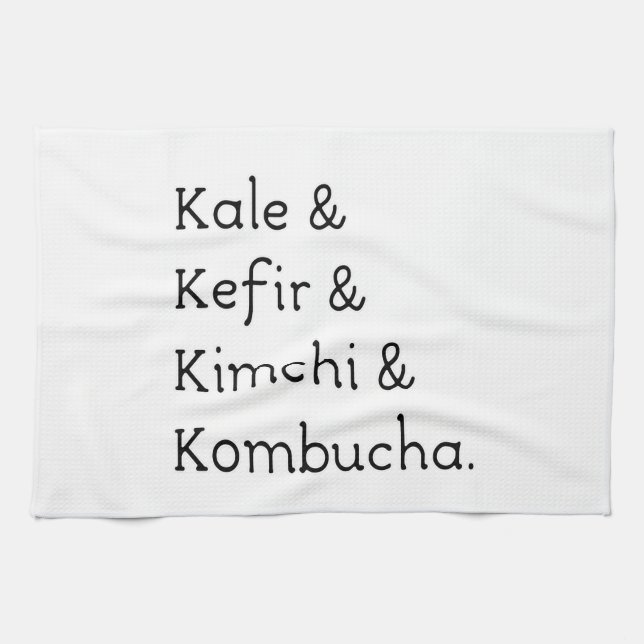 Kale Kefir Kimchi Kombucha Towel (Horizontal)