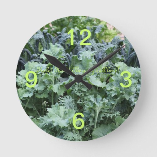 Kale Kitchen Clock