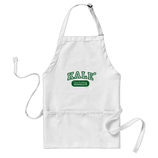 Kale Psych Not So Much Funny Veggie Slogan Adult Apron (Front)