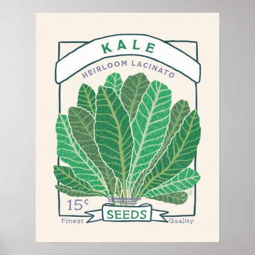 Kale Seed Packet Poster 