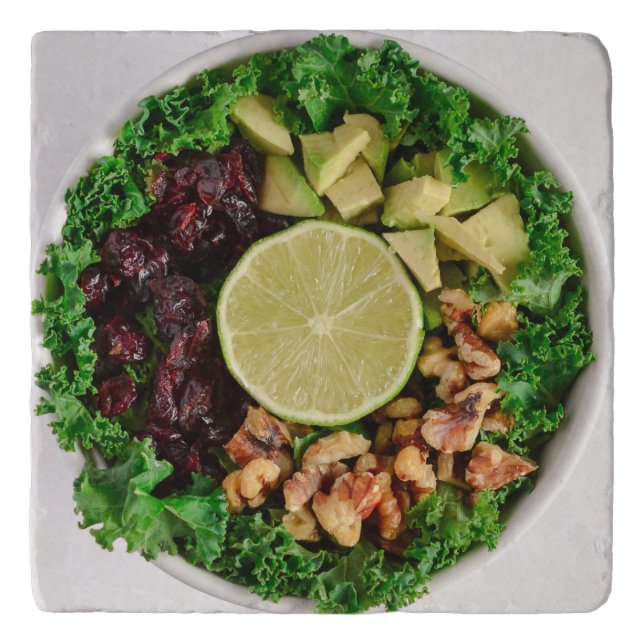 Kale Trivet Housewarming Gift Kitchen Decor (Front)