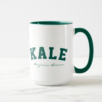 Kale University Custom Name Vegan Style Mug by spacecloud9 at Zazzle