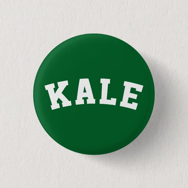 Kale Vegan Humor Button (Front)