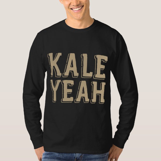 Kale Yeah Cute Funny Vegetarian Vegan Christmas Gi T-Shirt (Front)