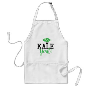 Kale Yeah Funny Vegan Design Adult Apron