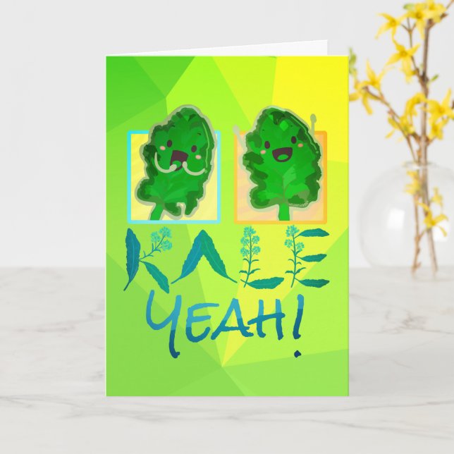 Kale Yeah - Punny Garden Card (Yellow Flower)
