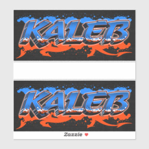 Kaleb First Name Name Graffiti Decal Sticker
