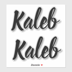 Kaleb Mens Name, Sticker