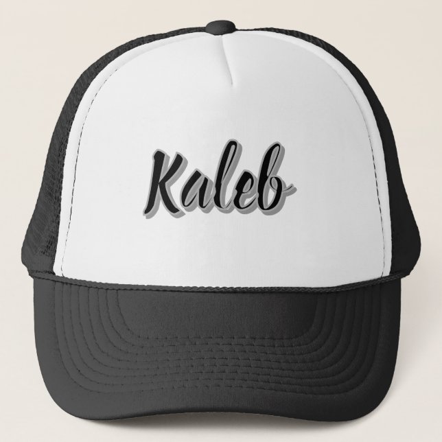 Kaleb Mens Name, Trucker Hat (Front)