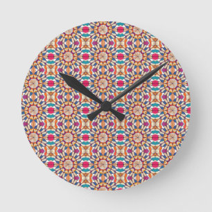 Kaleidescope of Books Round Clock