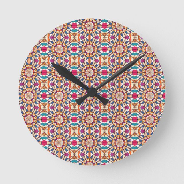 Kaleidescope of Books Round Clock (Front)