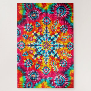 "Kaleido-Dye", fractal, abstract, psychedelic Jigsaw Puzzle