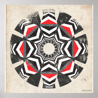 Kaleido Remix Vintage Poster