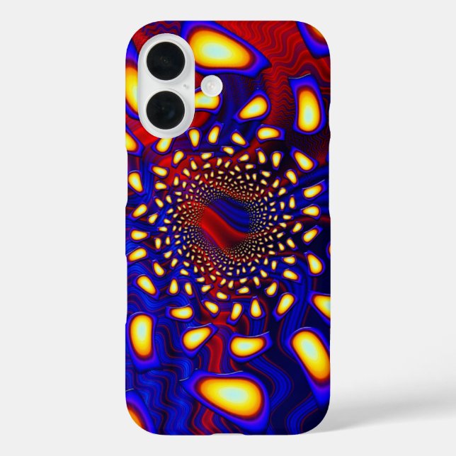 KaleidoBerries Psychedelic Fused Glass Fractal Case-Mate iPhone Case (Back)