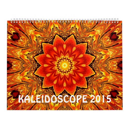 Kaleidoscope 12 month wall calendar