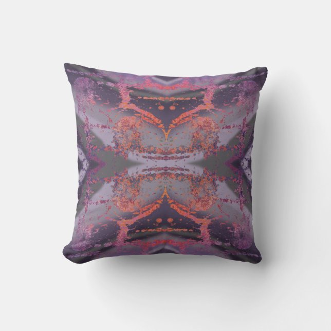 Kaleidoscope Abstract Throw Pillow (Front)