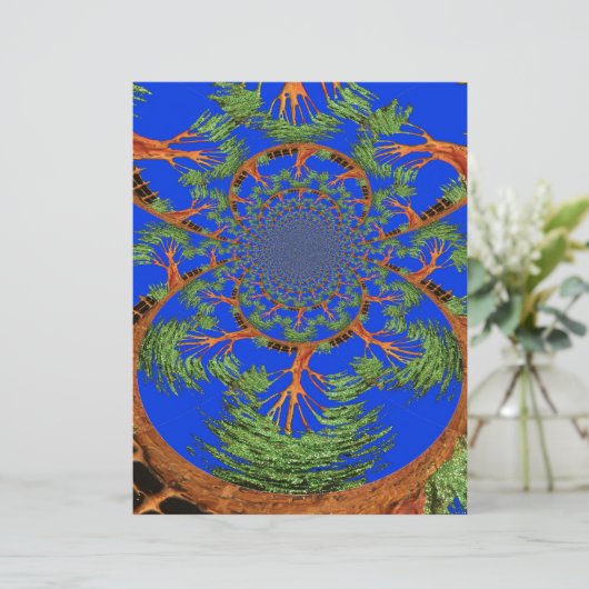 Kaleidoscope Acacia Tree Art Print/Graphic (Standing Front)