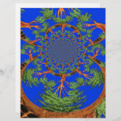 Kaleidoscope Acacia Tree Art Print/Graphic (Front/Back)