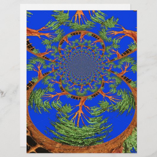 Kaleidoscope Acacia Tree Art Print/Graphic (Front/Back)
