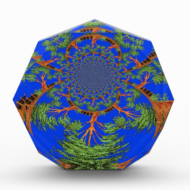 Kaleidoscope Acacia Tree Art Print/Graphic Acrylic Award (Front)
